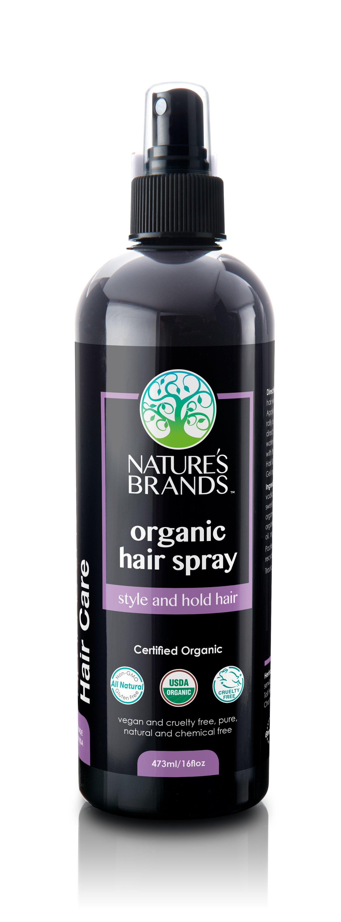 Organic Hair Spray by Herbal Choice Mari- No Toxic Synthetic Chemicals –  Nature's Brands