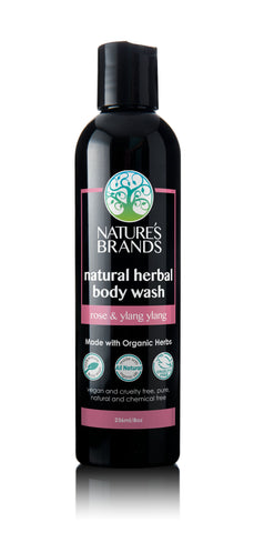 Herbal Choice Mari Organic Herbal Body Wash, Rose & Ylang Ylang